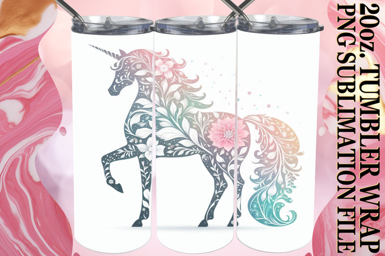 Joyful journeys 20oz tumbler wrap, Flower Animals