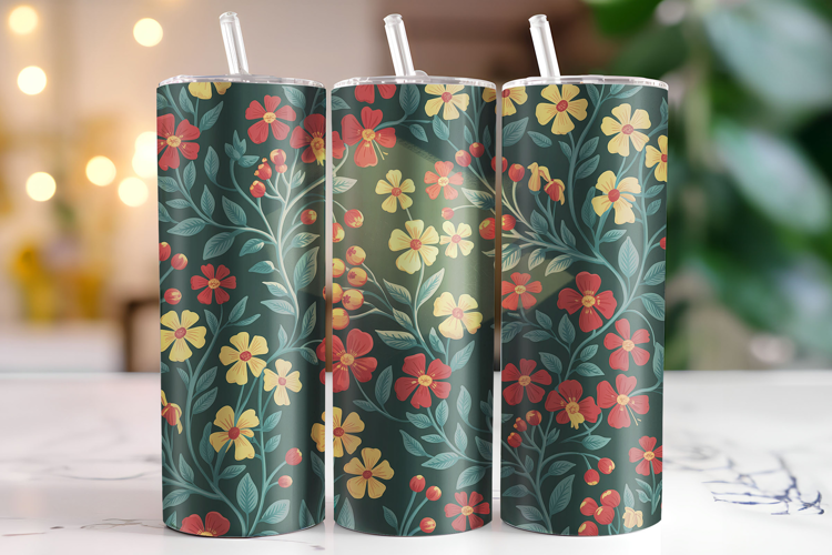 Flower Tumbler Wrap | Sublimation | Tumblers
