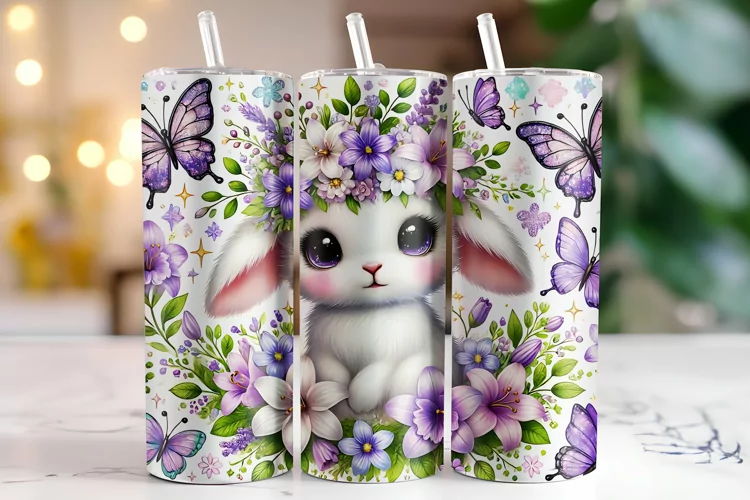 Bunny Tumbler Wrap | Sublimation | Tumblers
