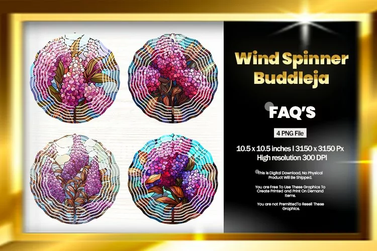 Buddleja Wind Spinner Sublimation - 04 Variations