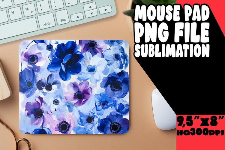 Colorful Blossom Pattern Mouse Pad