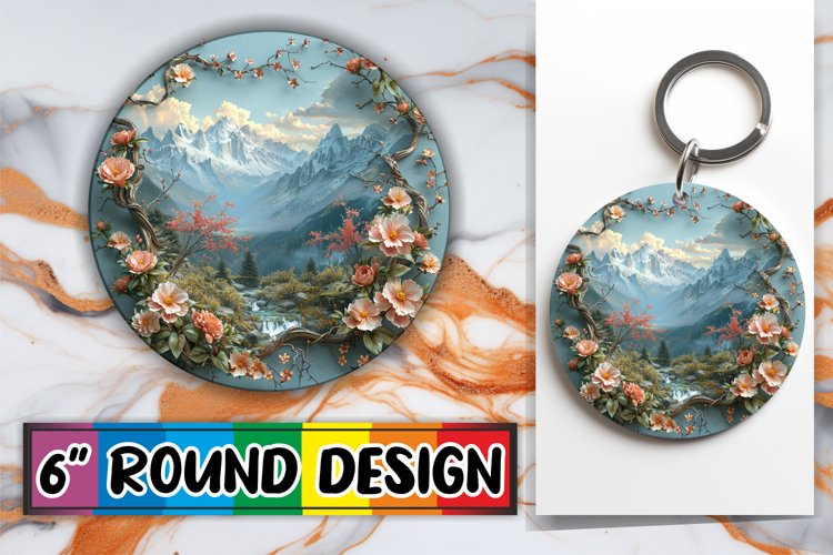Landscape Circle Keychain Assortment example image 1