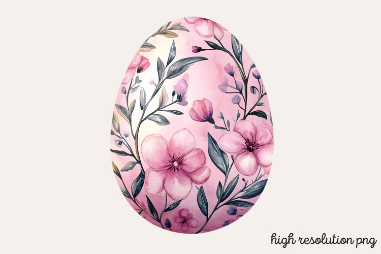 Pastel Pink Easter Watercolor Clipart PNG