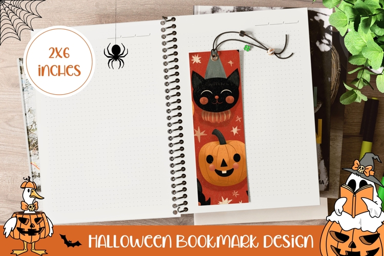 Halloween Cats Bookmark, Halloween Bookmark Printable