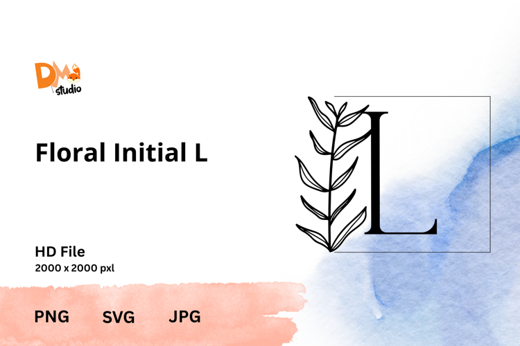 Leaf Monogram Svg Image 4
