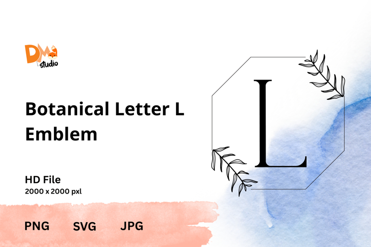 Leaf Monogram Svg Image 3