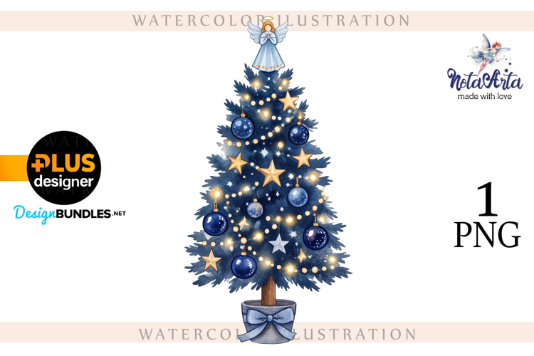 Watercolor Christmas Tree, Christmas tree, Happy Christmas