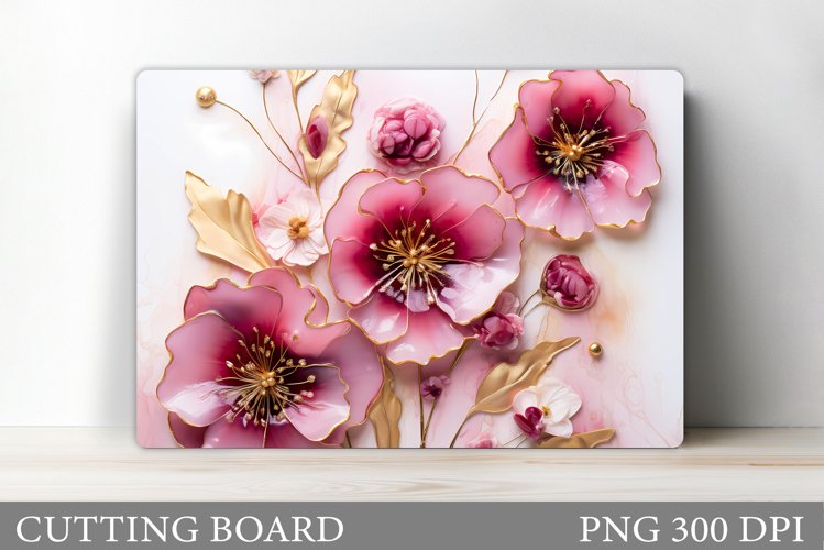 Flowers Cutting Board Design. Flowers Kitchen Cutting Board