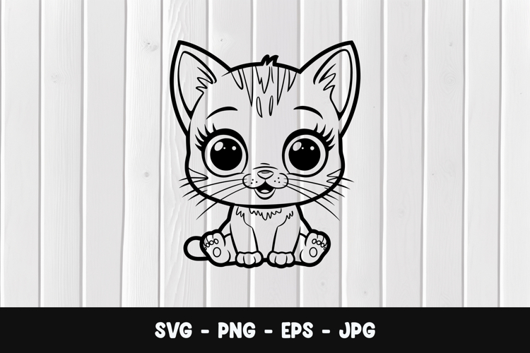 Kawaii Cat Svg Image 8