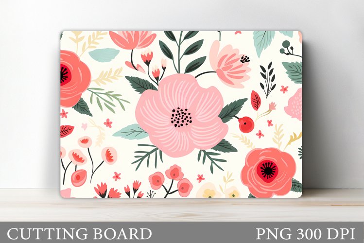 Flowers Cutting Board Design. Flowers Kitchen Cutting Board example image 1