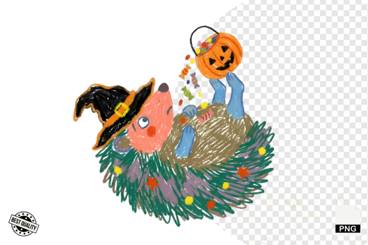 Halloween Hedgehog Clipart
