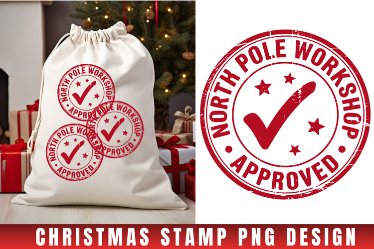 Christmas Stamp Clipart, Christmas Retro sublimation PNG