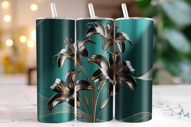 Flowers Tumbler Wrap | Sublimation | Tumblers