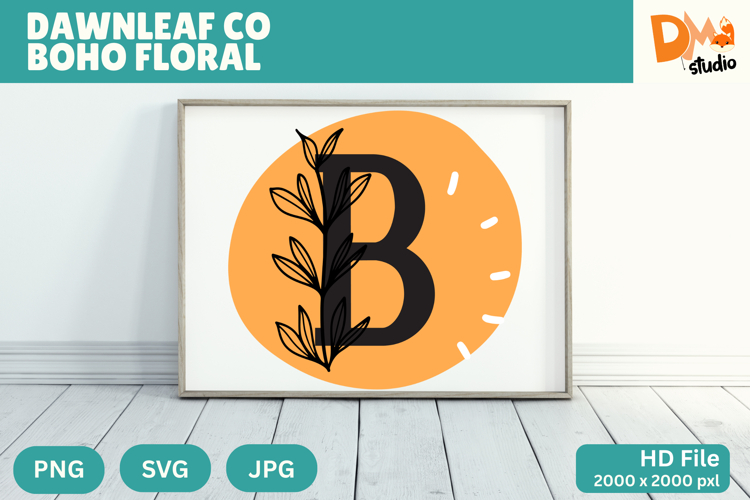 Dawnleaf Co Boho Floral Monogram