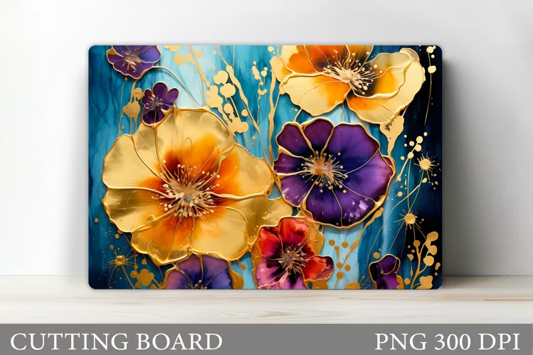 Flowers Cutting Board. Floral Cutting Board Design