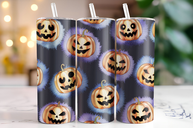 Halloween Pumpkin Tumbler Wrap | Sublimation | Tumblers