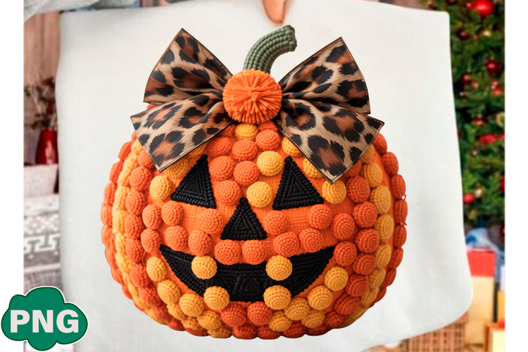 Crochet Pumpkin Png, Faux Yarn Fall Png