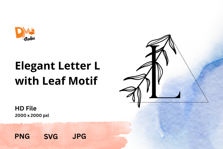 Leaf Monogram Svg Image 14