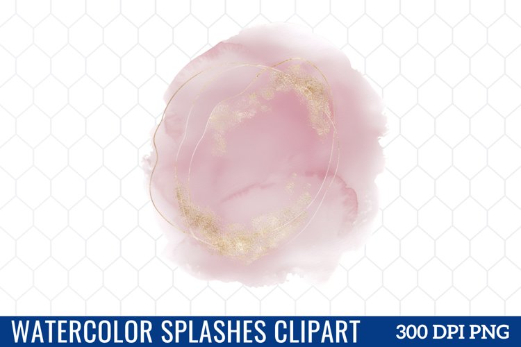 Watercolor Splashes Clipart example image 1