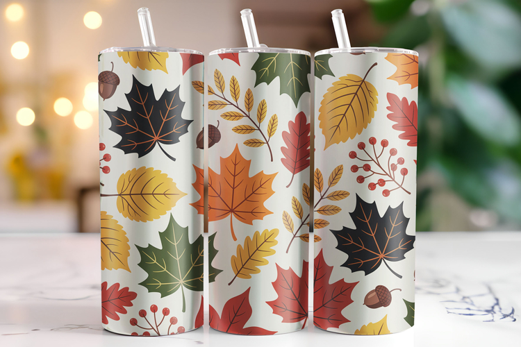 Fall Leaves Tumbler Wrap | Sublimation | Tumblers