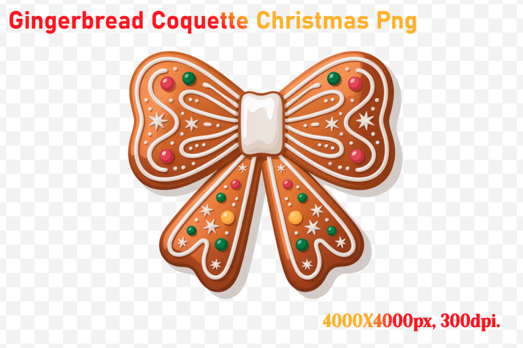Gingerbread Coquette Christmas PNG Sublimation