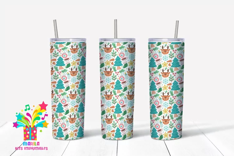 Merry Christmas Skinny tumbler Sublimation #12