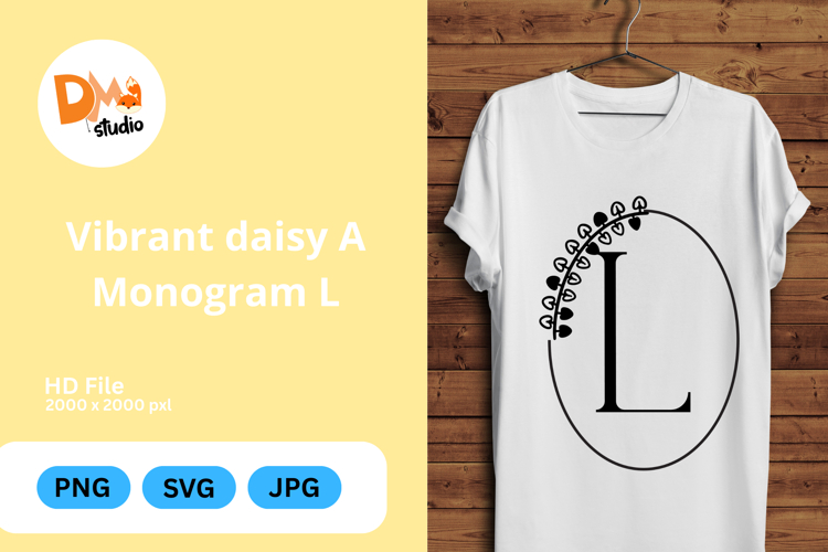 Daisy Monogram Svg Image 20