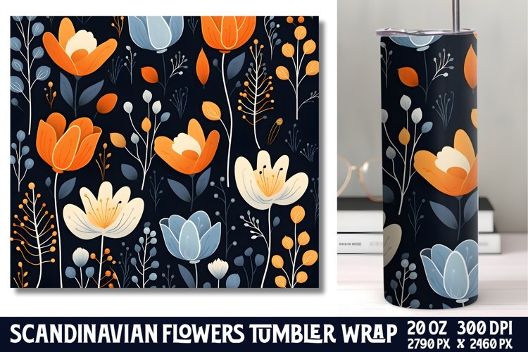Scandinavian Flowers Tumbler