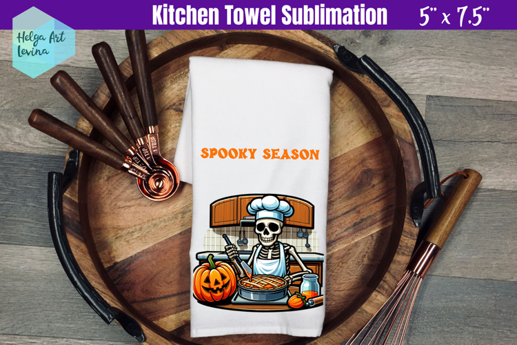 Skeleton Kitchen Towel Sublimation