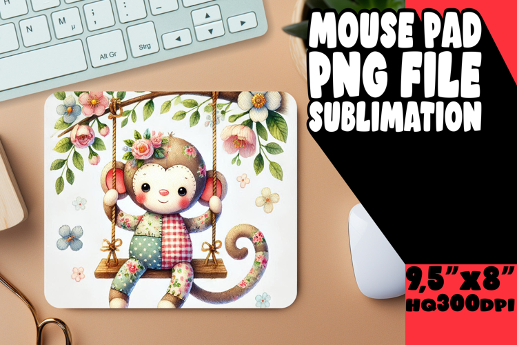 Cheerful Mouse Pad PNG Style, Animals example image 1