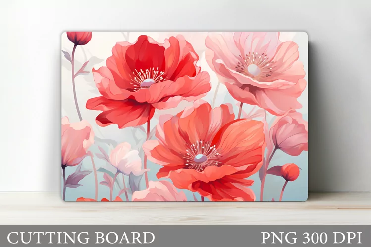 Flowers Cutting Board. Floral Cutting Board Design
