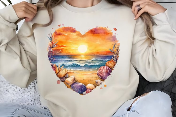 Watercolor Beach Clipart Image 10