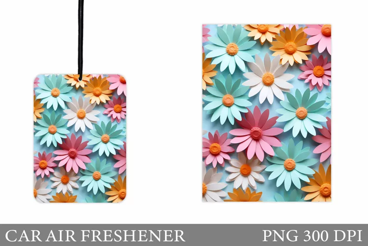 Daisy Flowers Car Air Freshener. Car Air Freshener Design