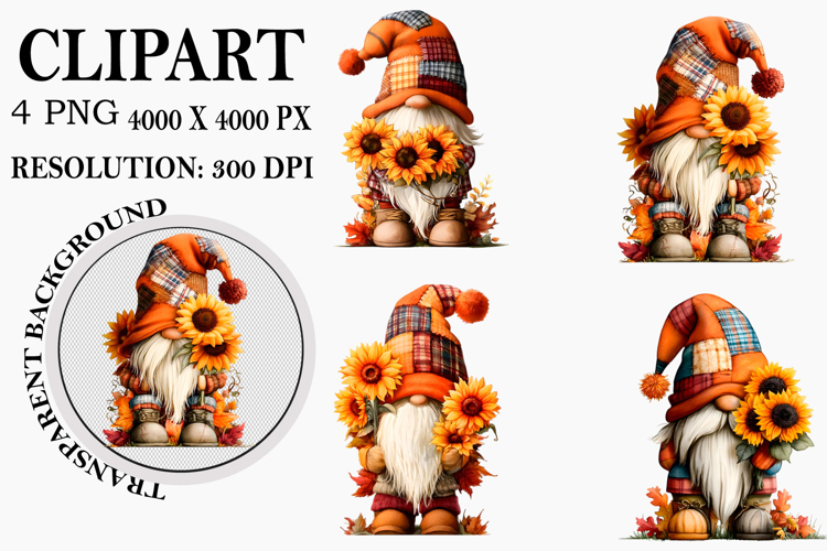 Cute Gnome Clipart Image 4