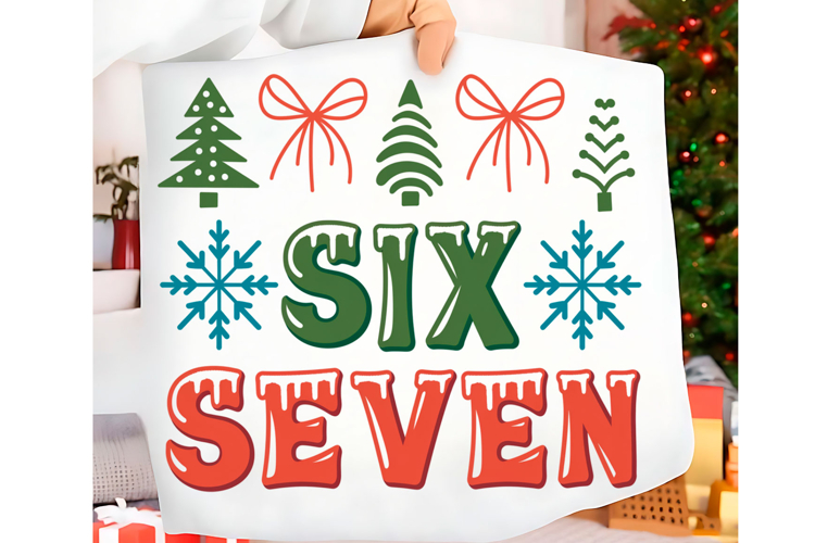 Funny Christmas Six Seven 67 Png t-shirt trendy design Png