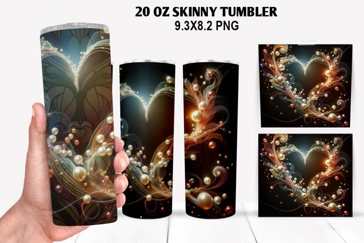 Flower Skinny Tumbler 20oz Wrap Design, Winter Tumbler Wrap