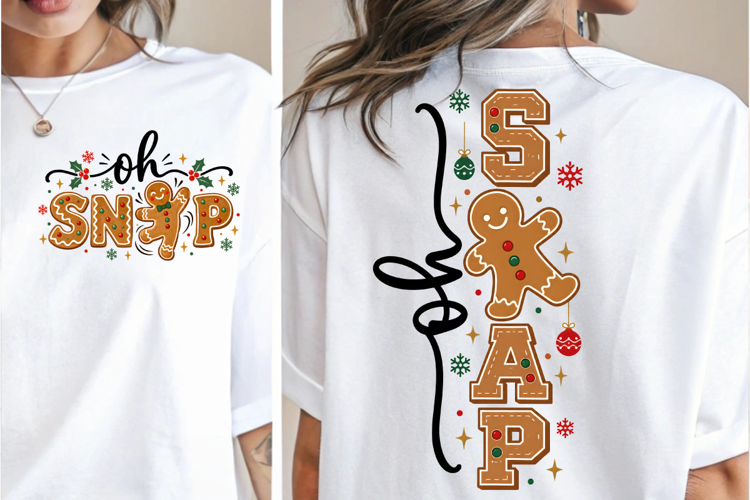 Oh Snap Gingerbread Christmas PNG, Oh Snap PNG, Christmas