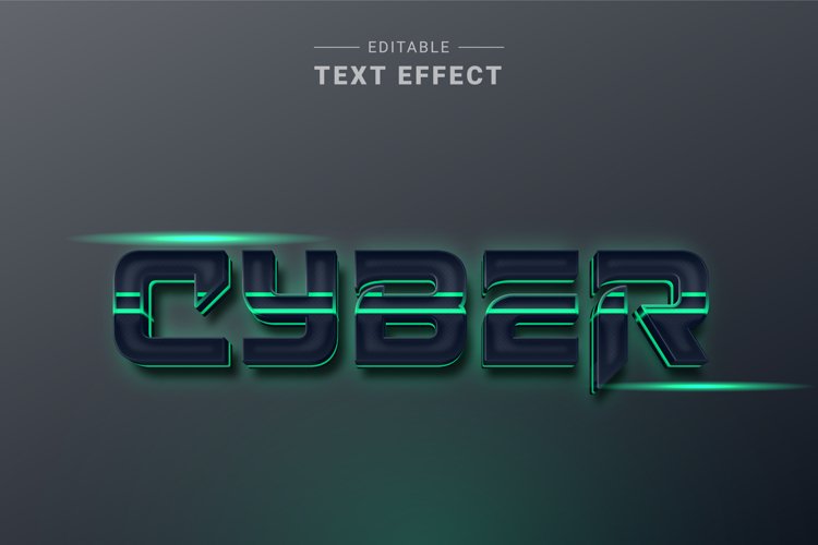 Editable Text Effect for Illustrator. Vector Graphic styles example image 1