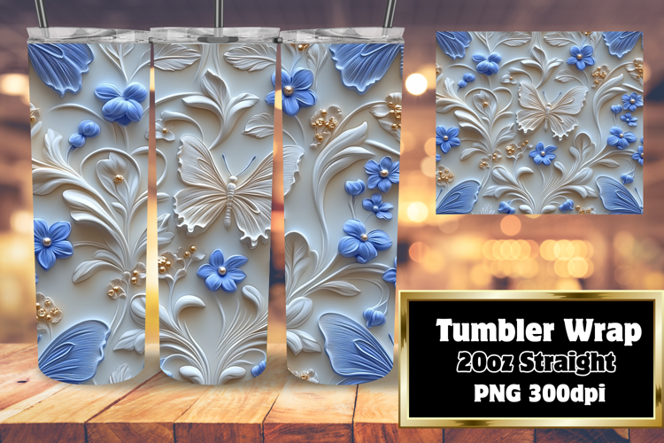 VIBRANT 20oz Tumbler Artwork , 3D Flower