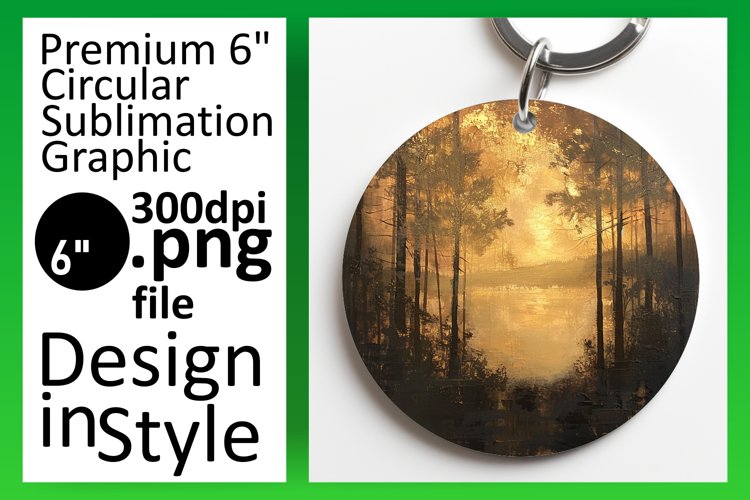 Enchanting Views: Round Sublimation Masterpieces