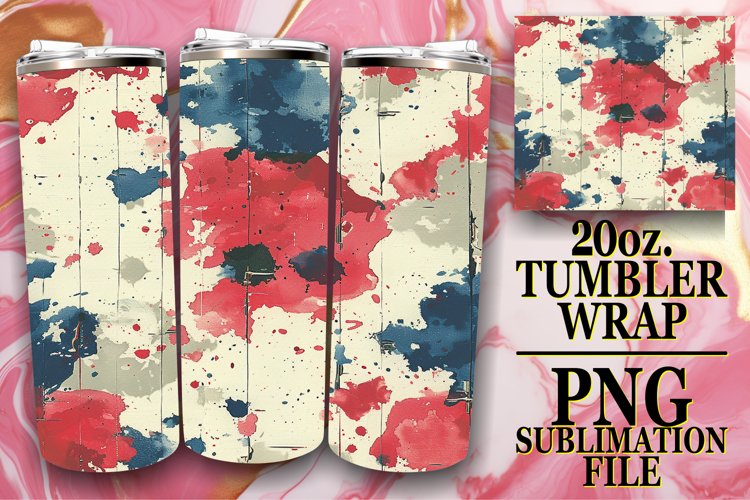 Colorful Abstract Art Tumbler Design 20oz