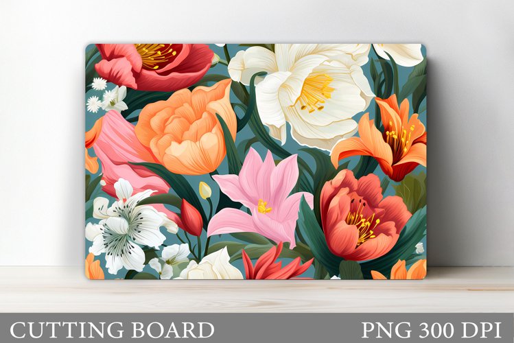 Flowers Cutting Board. 3D Flowers Summer Cutting Board