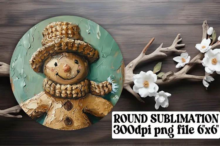 Luminous Car Coasters Round Design, Gingerbread