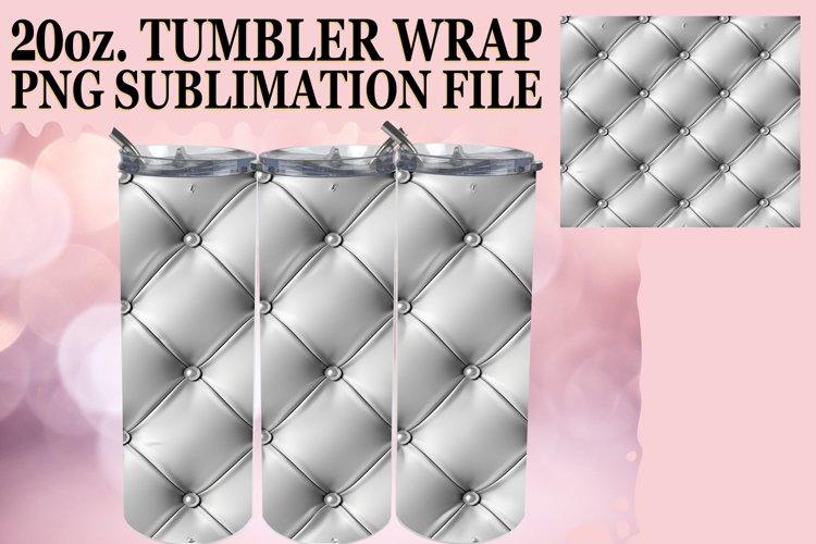 Puff Quilt Pattern Tumbler Wrap PNG