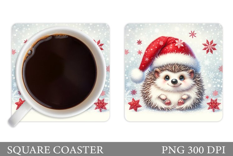 Christmas Hedgehog Magnet. Christmas Magnet Sublimation