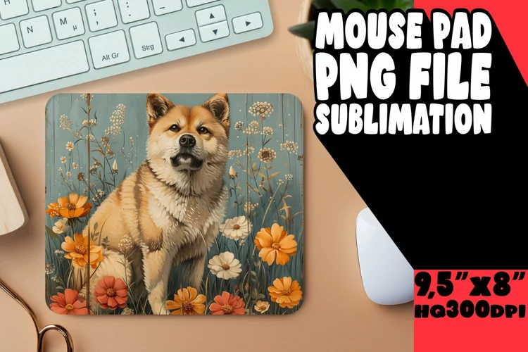 Dog Lover's Woodgrain Mouse Mat