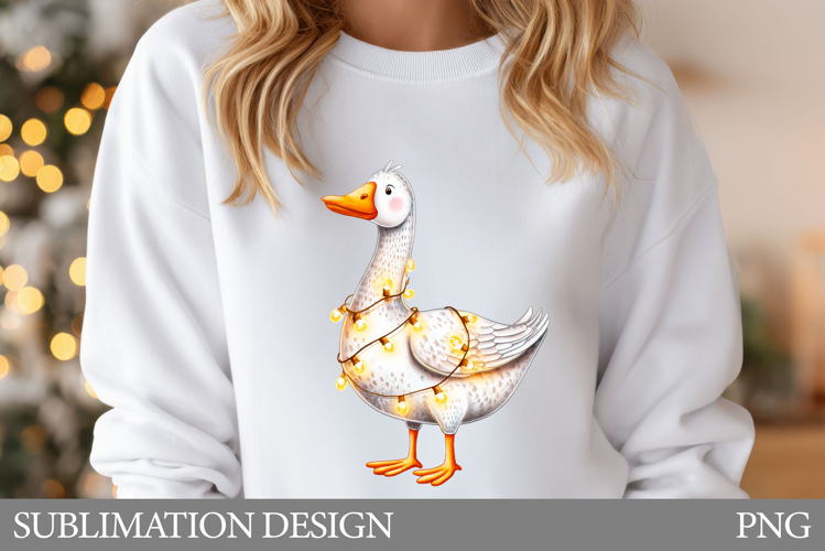 Christmas Goose T-Shirt Design. Christmas Goose Sublimation