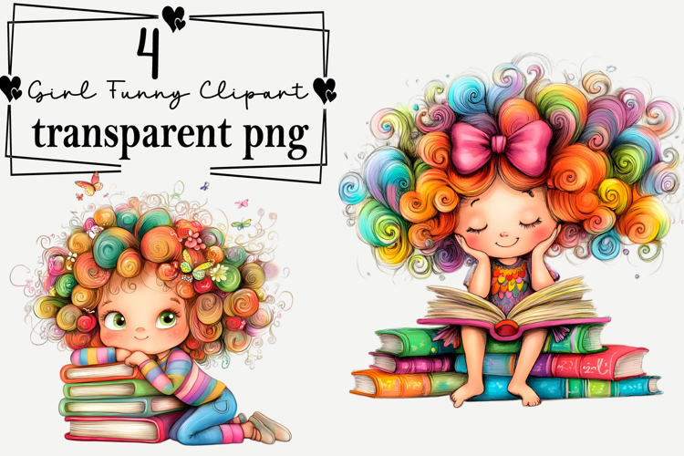 Cute Girl Clipart Image 4