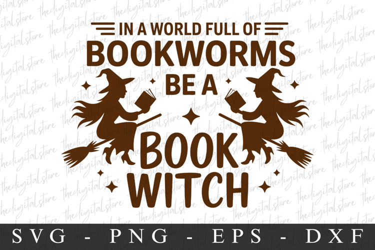 BookWorms Be A Book Witch Svg | Halloween Svg | Cricut example image 1