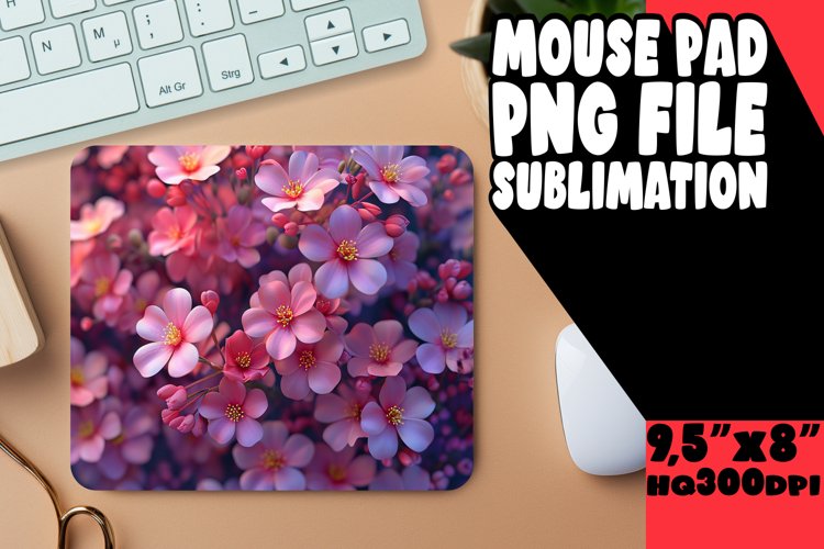Radiant Blooms: Sublimation Mouse Pad example image 1